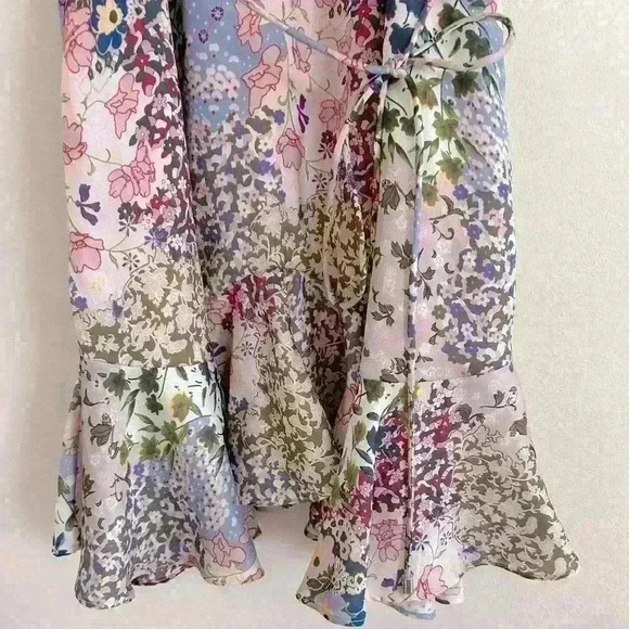 Ted Baker Lalu Urban Printed Fluted Hem Mini Dress  UK Size 1/ US size 4 - Picture 6 of 13